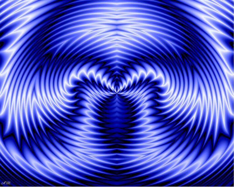Blue Spiral Pattern — Hypnotic, Abstract, Light