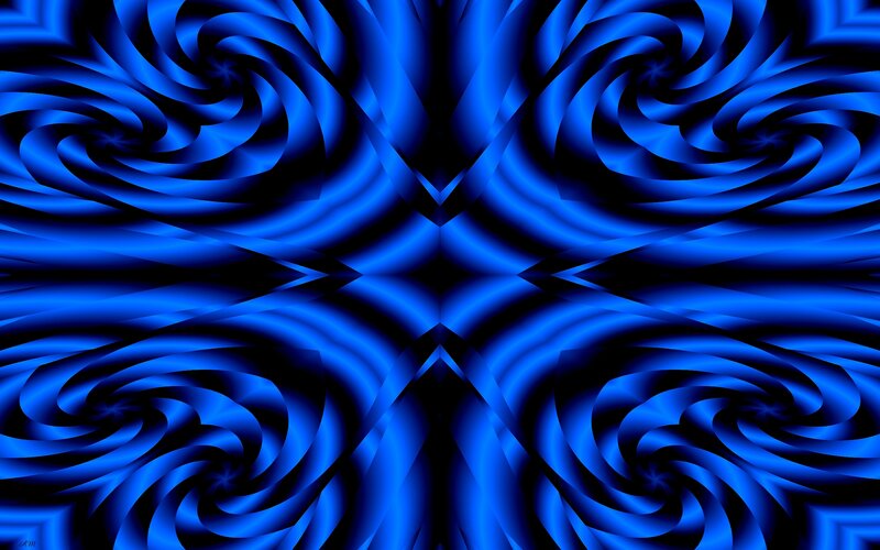 Blue Spiral Pattern — Hypnotic, Abstract, Symmetry