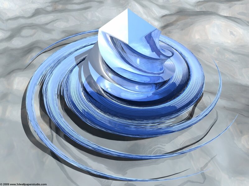 Blue Spiral Sculpture — Calm