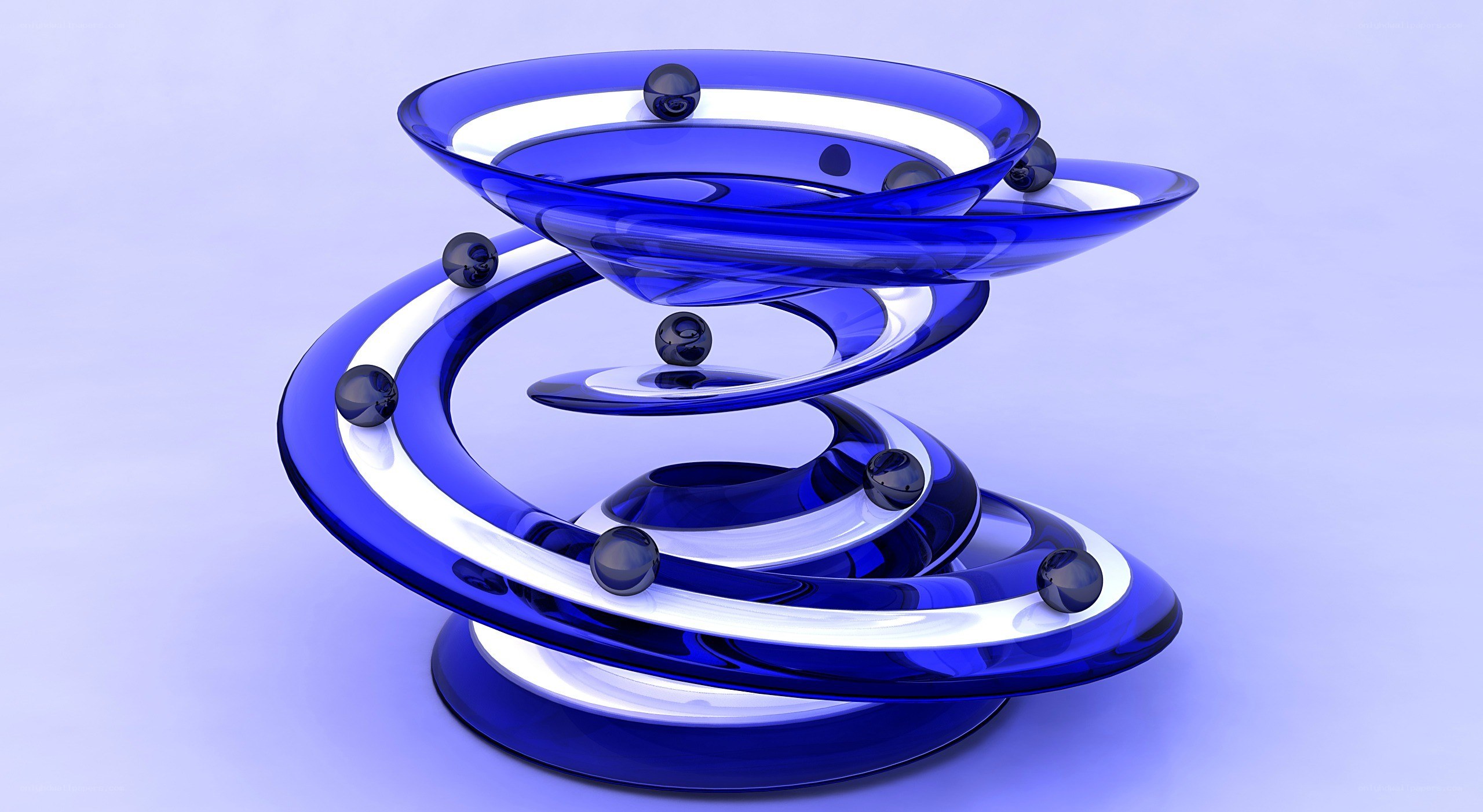 blue spiral sculpture