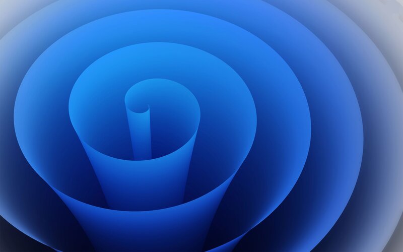 Blue Spiral Shape