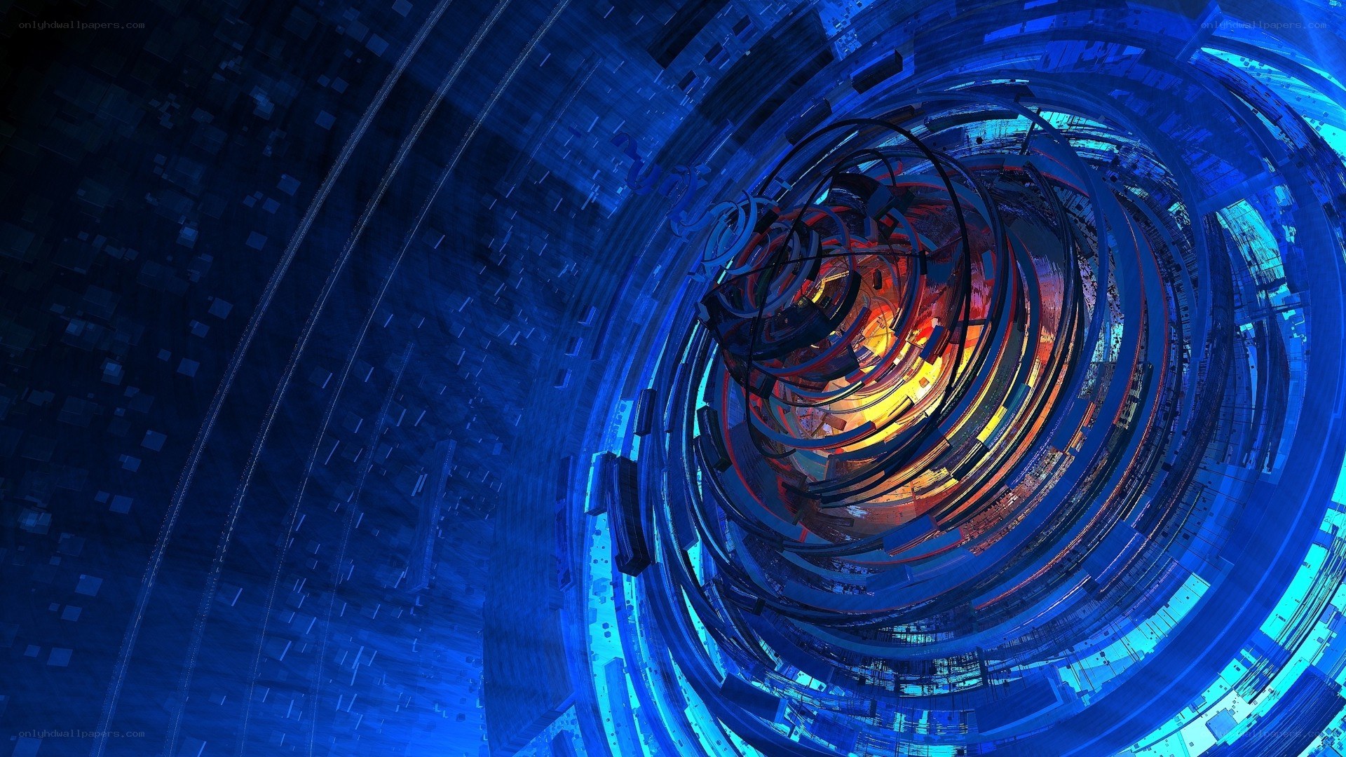 blue spiral tunnel