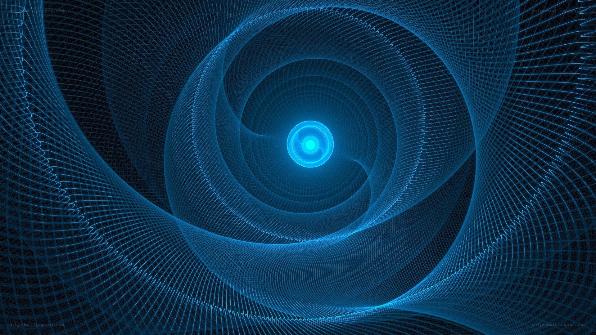 Blue spiral tunnel