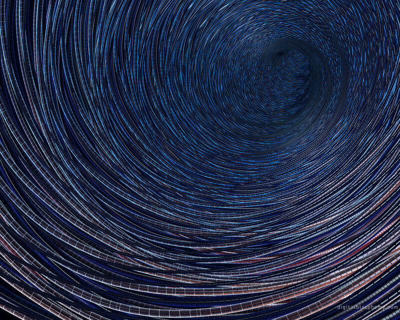 blue spiral tunnel