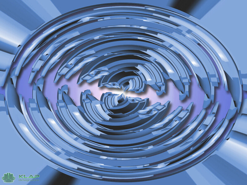 Blue Spiral Tunnel — Abstract