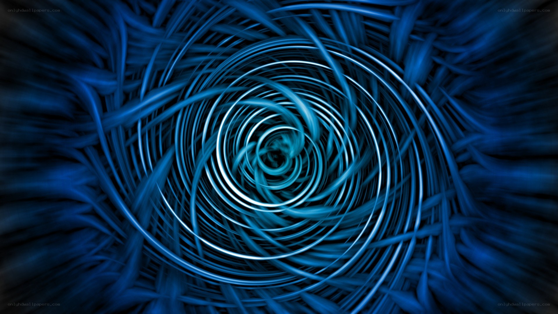blue spiral tunnel animation