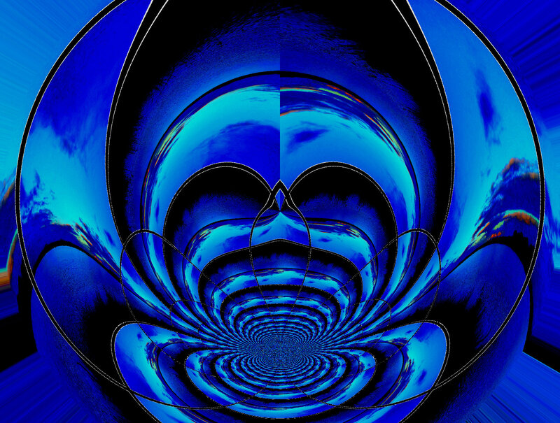 Blue Spiral Tunnel — Hypnotic, Abstract