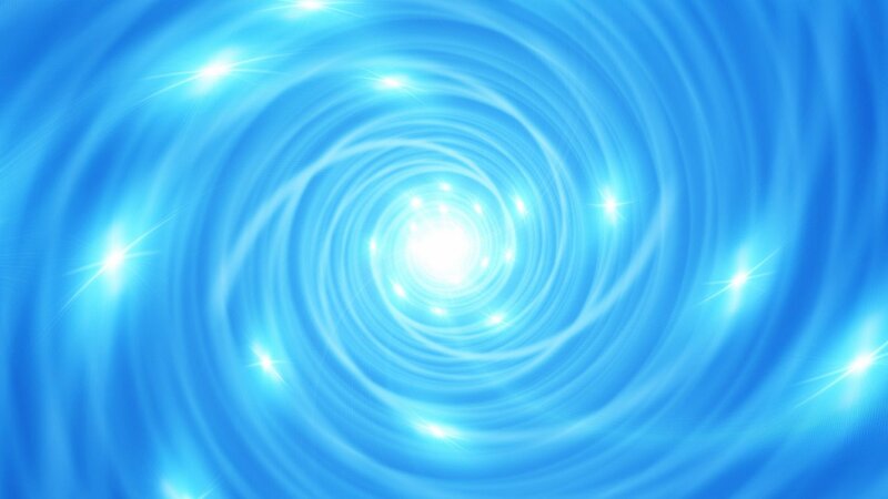 Blue Spiral Tunnel — Hypnotic, Digital Art