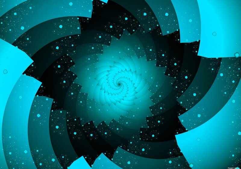 Blue Spiral Tunnel — Teal