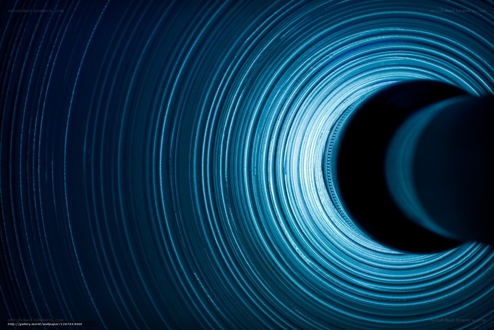 Blue spiral tunnel