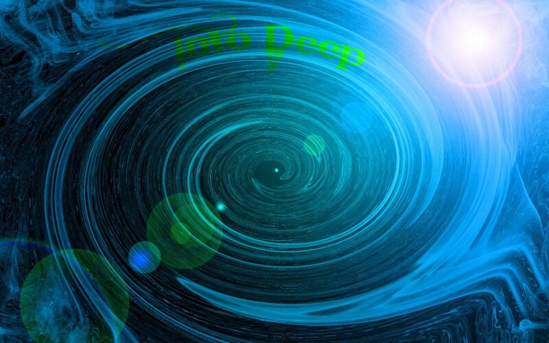 Blue Spiral Vortex — Abstract