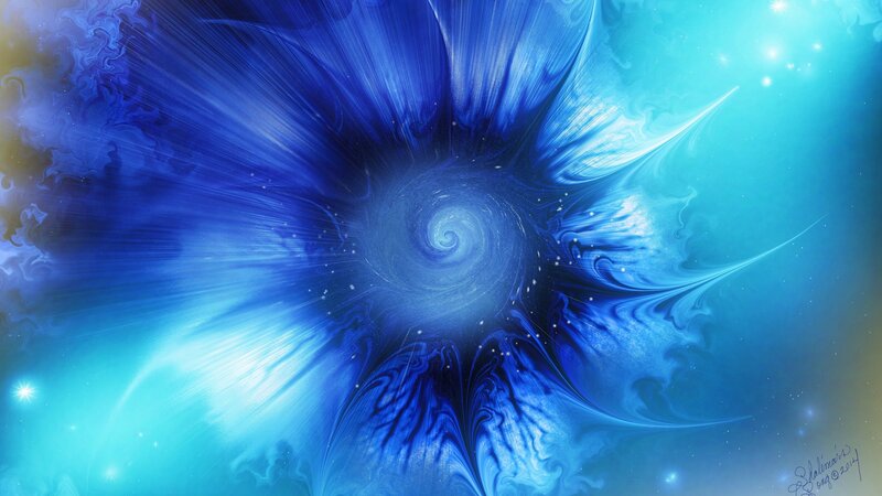 Blue Spiral Vortex — Cosmic