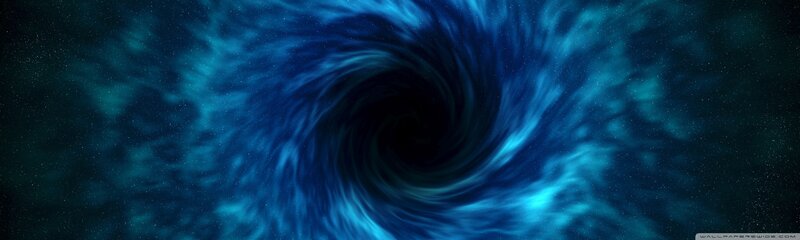 Blue Spiral Vortex — Dramatic, Digital Art, Stars