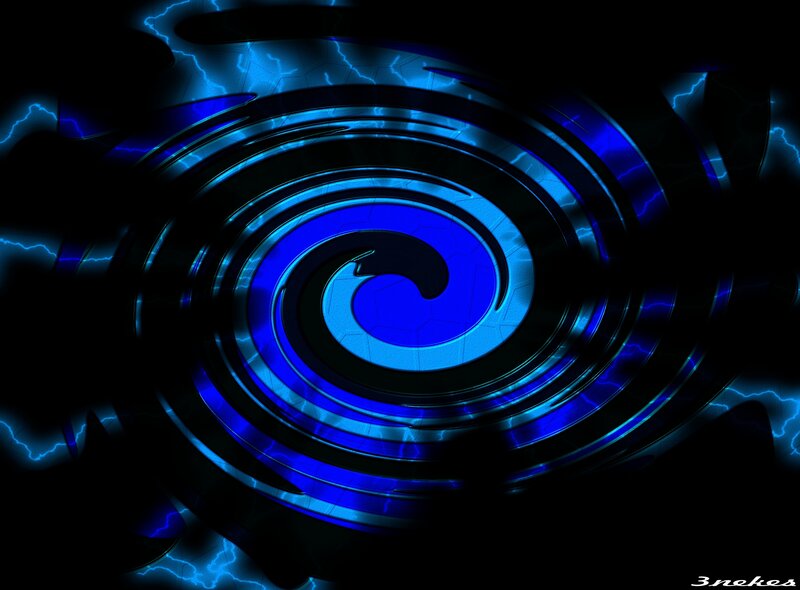 Blue Spiral Vortex — Dramatic