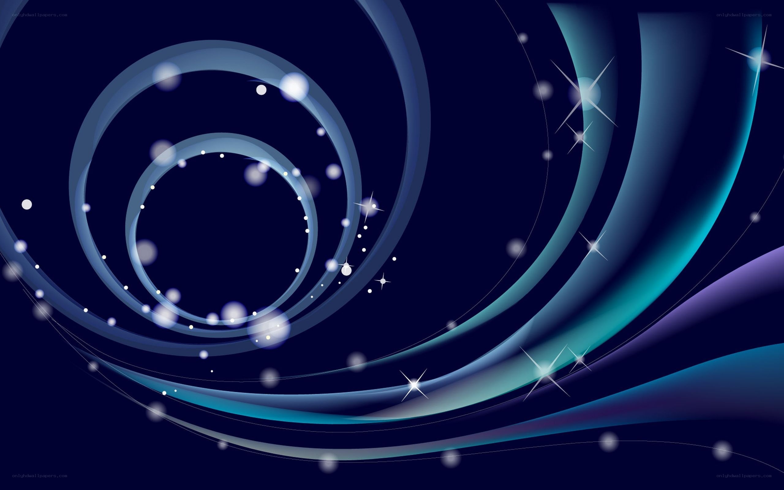 blue spiral with stars