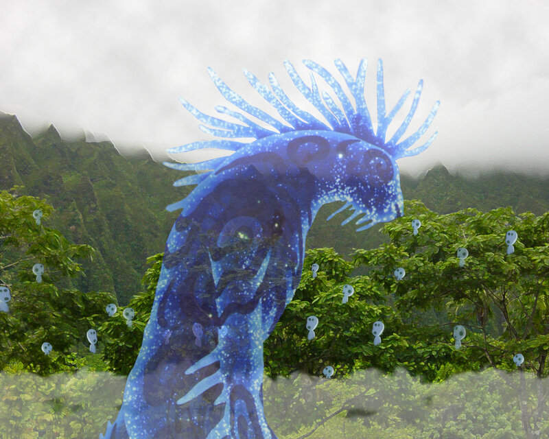Blue Spirit in Forest