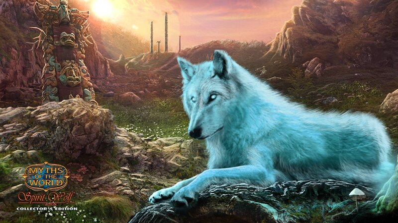 Blue Spirit Wolf — Serene