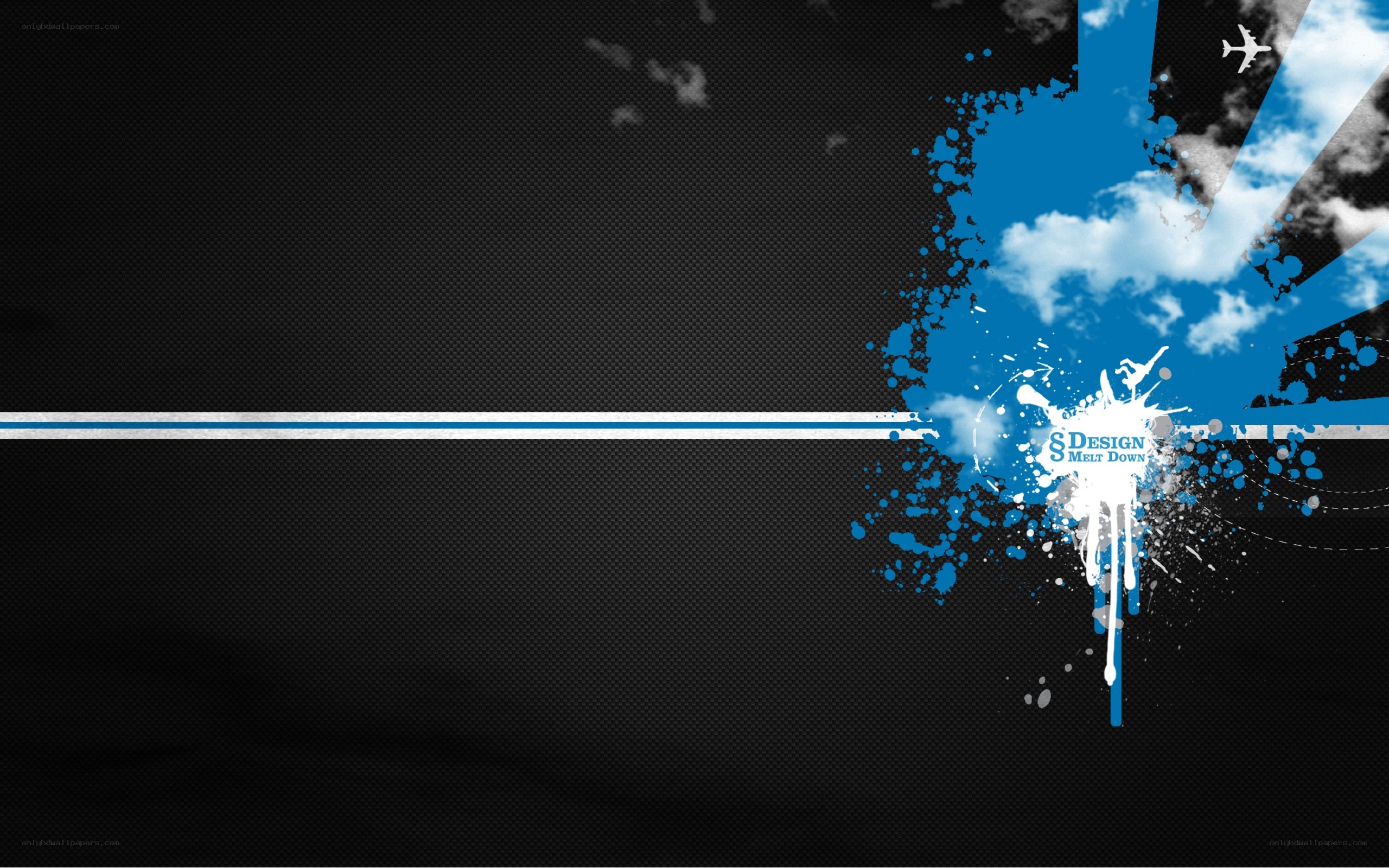 blue splash design wallpaper