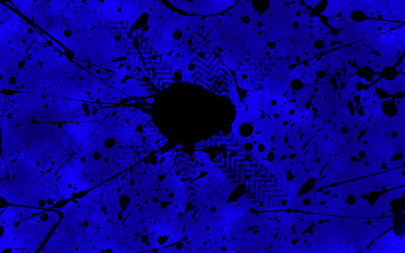 blue splatter abstract art