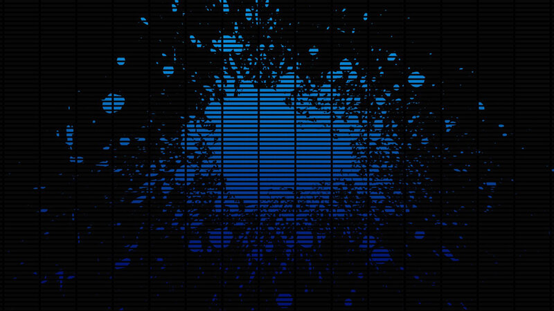 Blue Splatter on Black