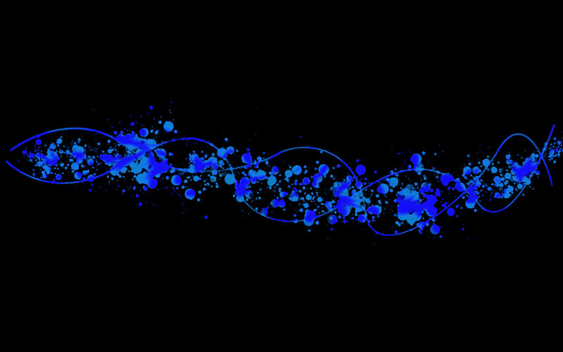 blue splatter wave design