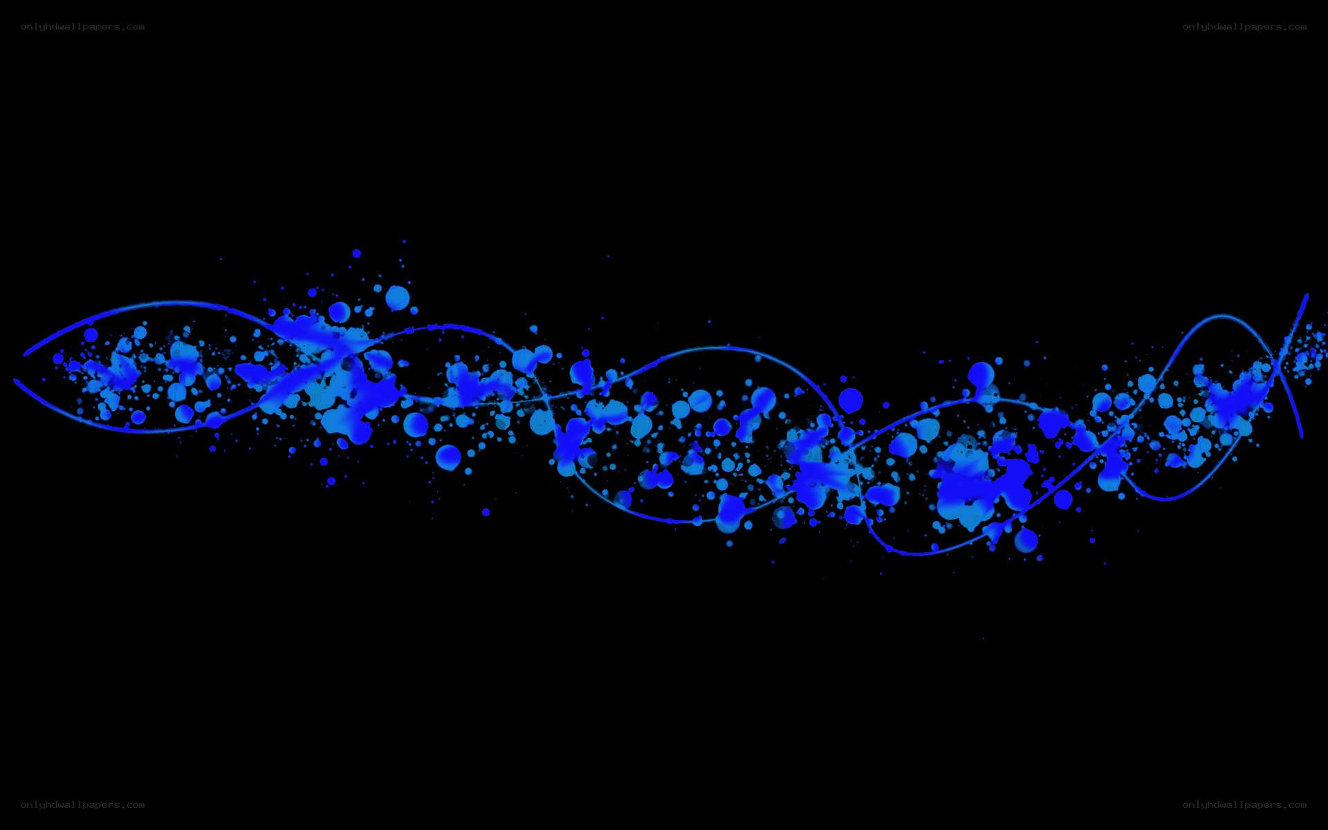 blue splatter wave design