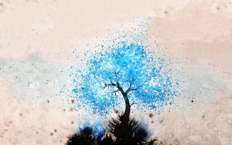 Blue-splattered Tree