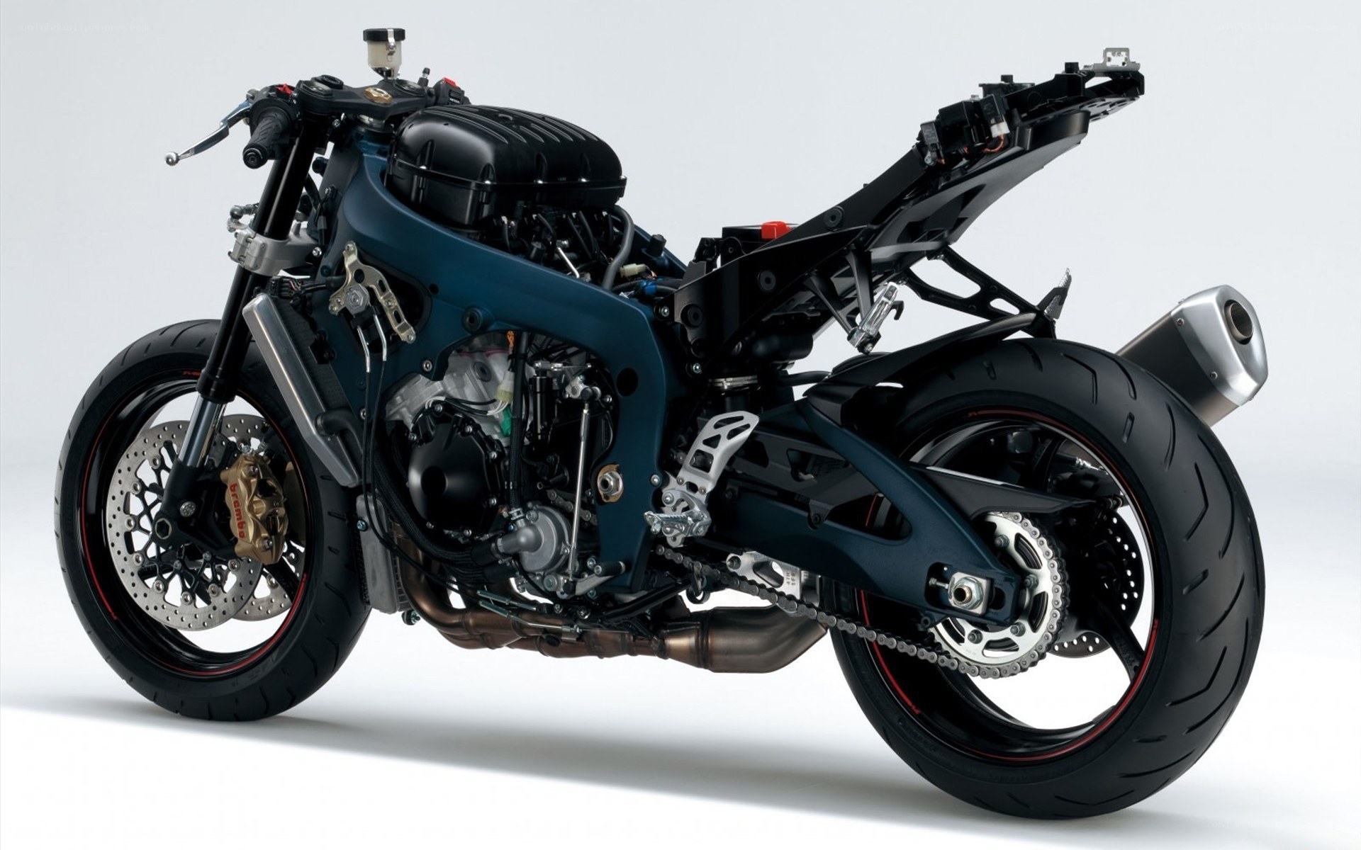 blue sport motorcycle
