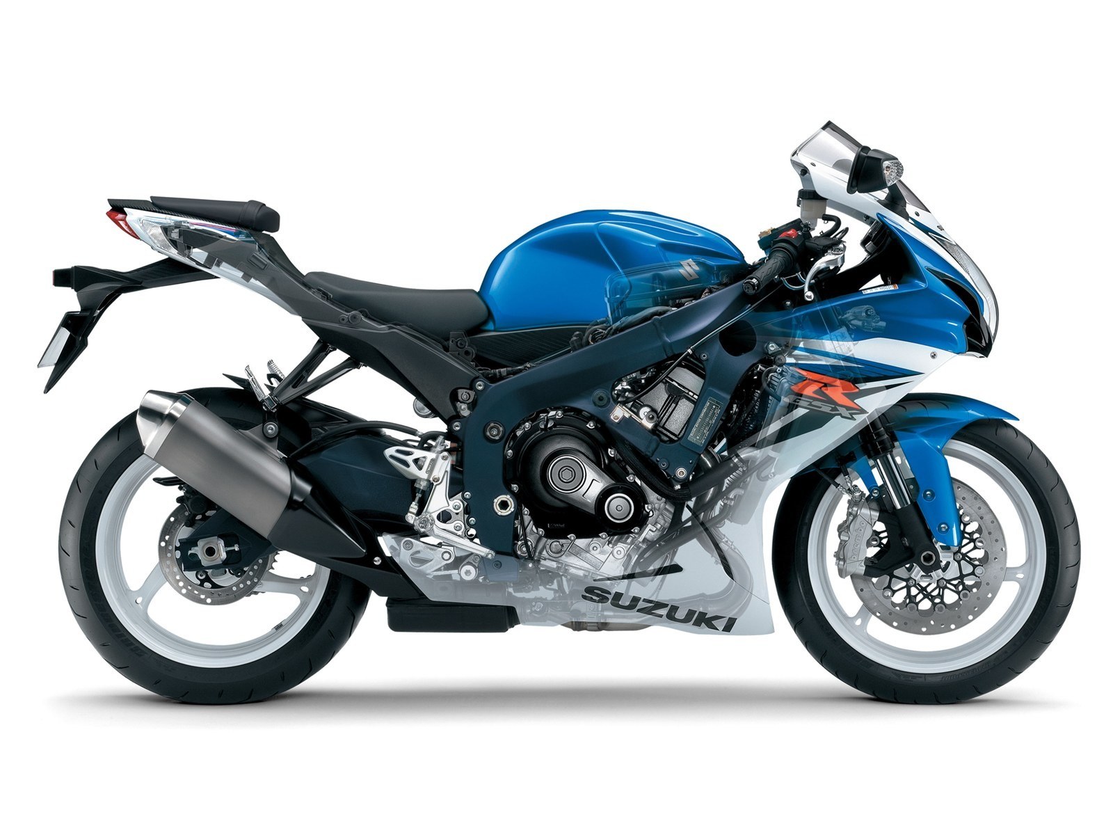 blue sport motorcycle