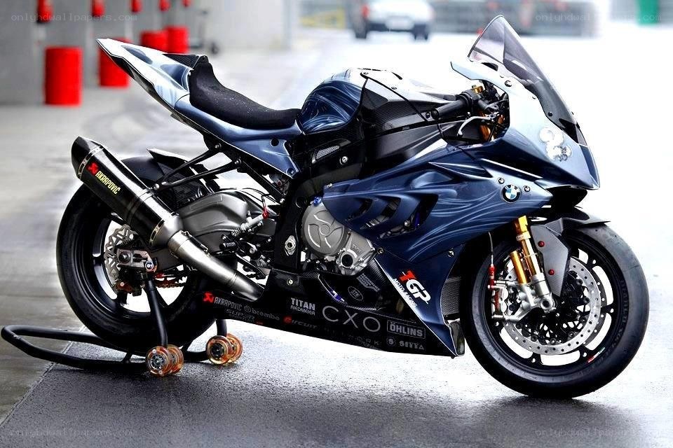 blue sport motorcycle