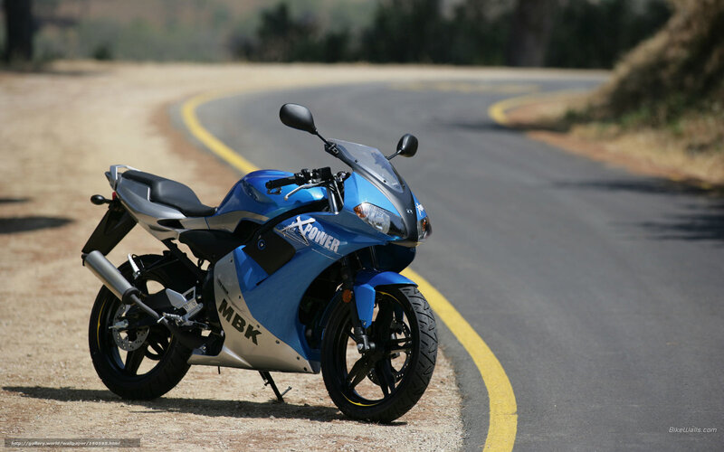 Blue Sport Motorcycle — Calm, Afternoon, Photograph, Road, Trees