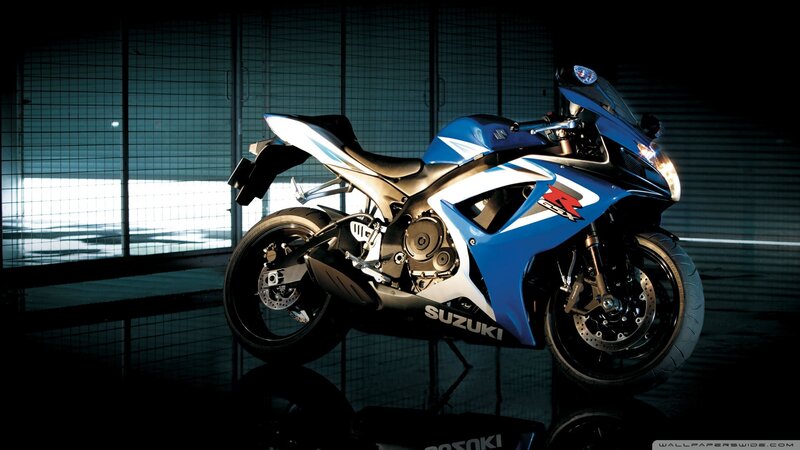 Blue Sport Motorcycle — Dramatic, Night, Photograph, Lighting