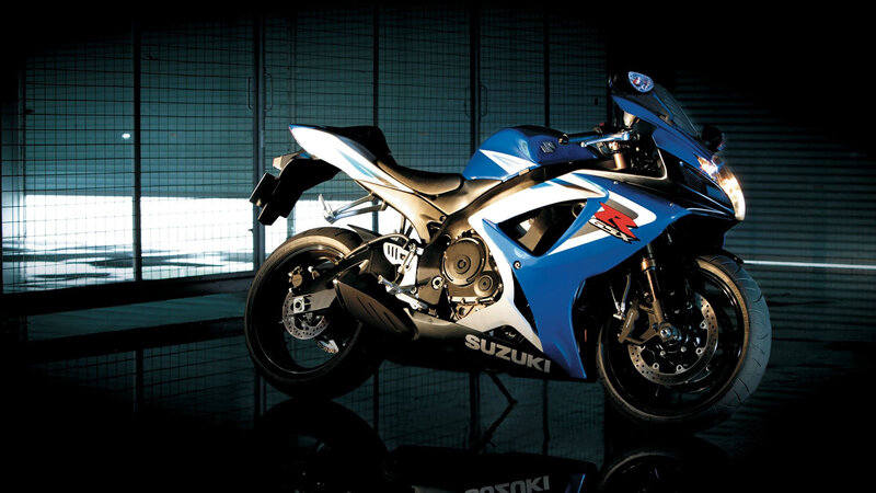 Blue Sport Motorcycle — Dramatic, Night, Photograph