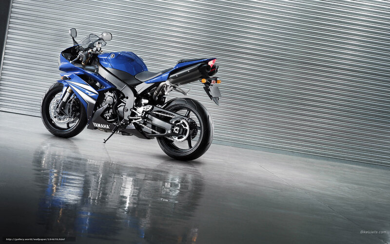 Blue Sport Motorcycle — Dramatic, Photograph, Garage Door