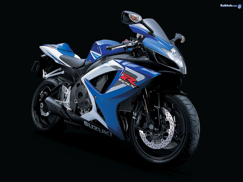 Blue Sport Motorcycle — Dramatic