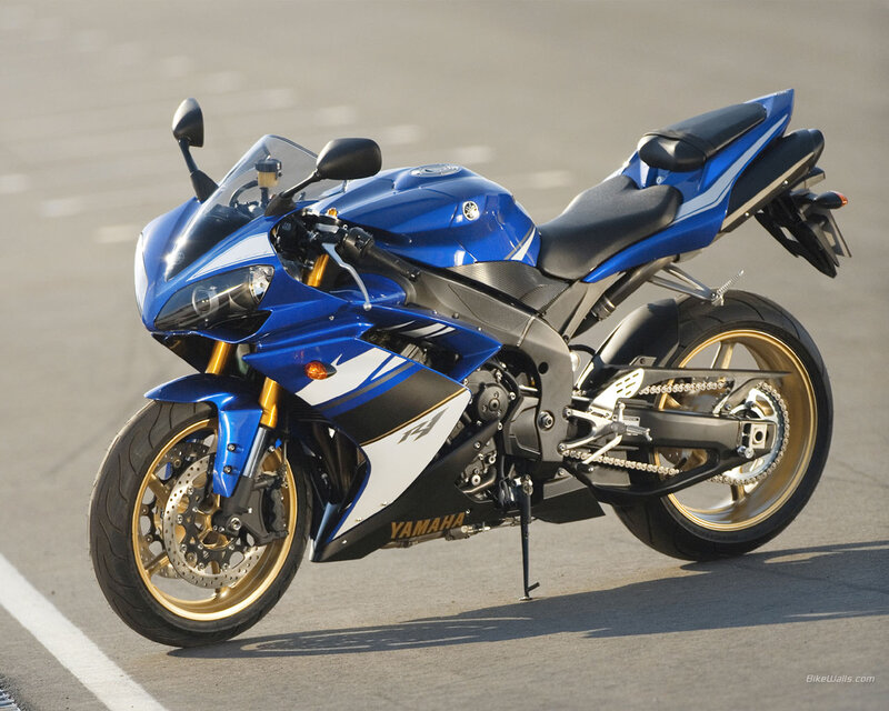 Blue Sport Motorcycle — Neutral, Afternoon