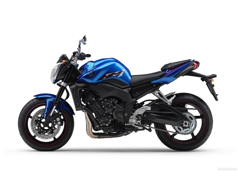 Blue Sport Motorcycle — Neutral, Headlight