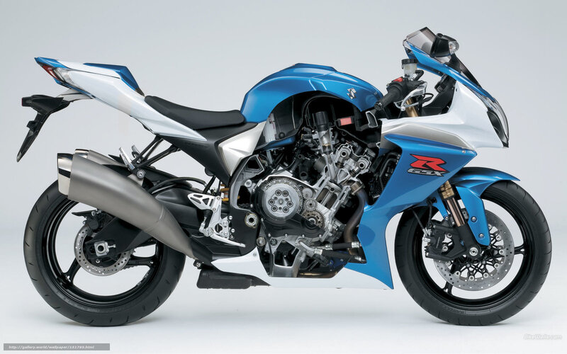 Blue Sport Motorcycle — Neutral, Photograph, Engine