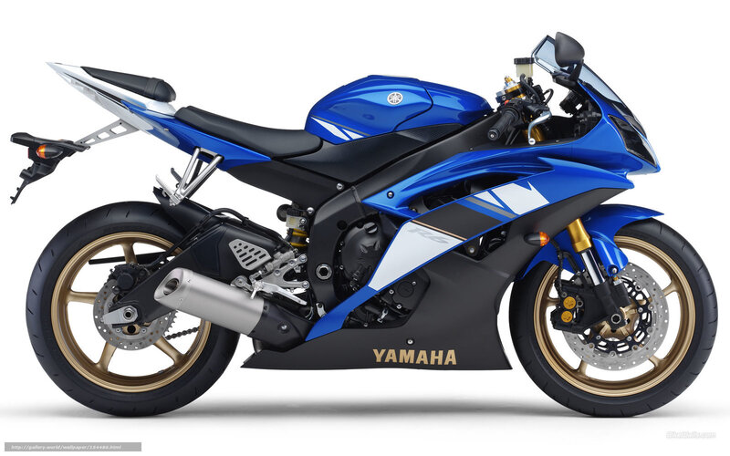 Blue Sport Motorcycle — Neutral, Photograph, Exhaust Pipe, Gold Wheels