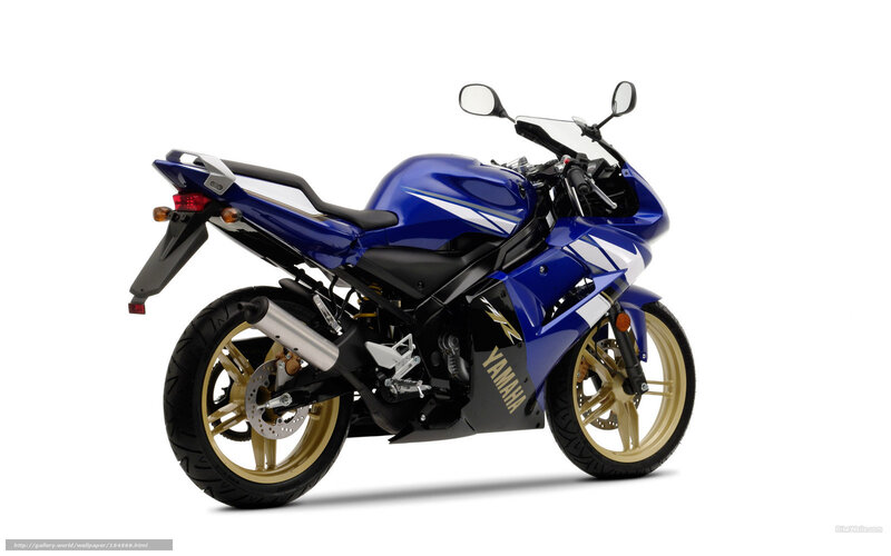 Blue Sport Motorcycle — Neutral, Photograph, Exhaust Pipe, Rearview Mirrors