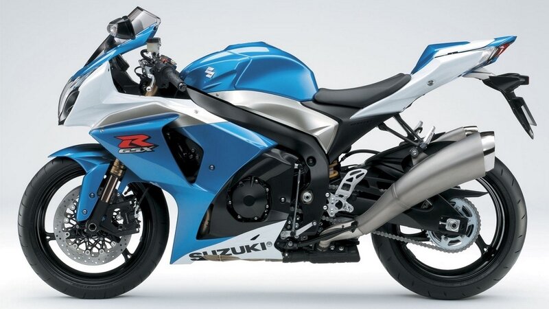 Blue Sport Motorcycle — Neutral, Photograph, Exhaust Pipe, Seat, Front Wheel, White