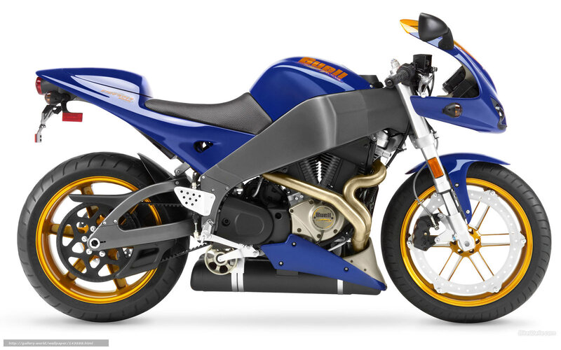Blue Sport Motorcycle — Neutral, Photograph, Seat, Exhaust, Wheels