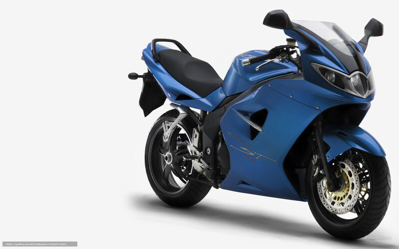 Blue Sport Motorcycle — Neutral, Photograph, Seat, Windshield, Headlight