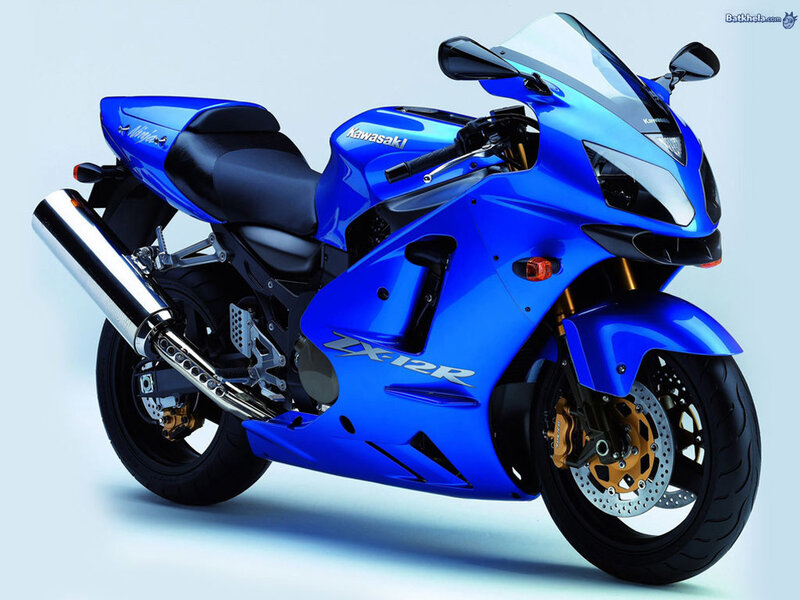 Blue Sport Motorcycle — Neutral, Photograph