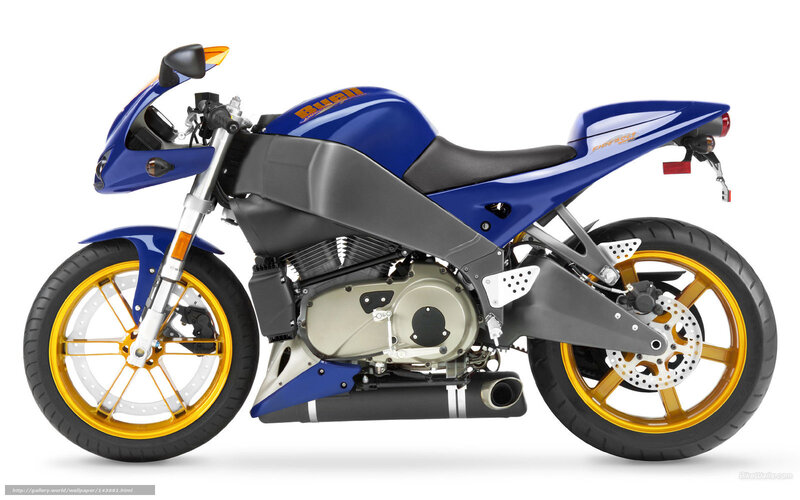 Blue Sport Motorcycle — Neutral, Photograph, Wheel