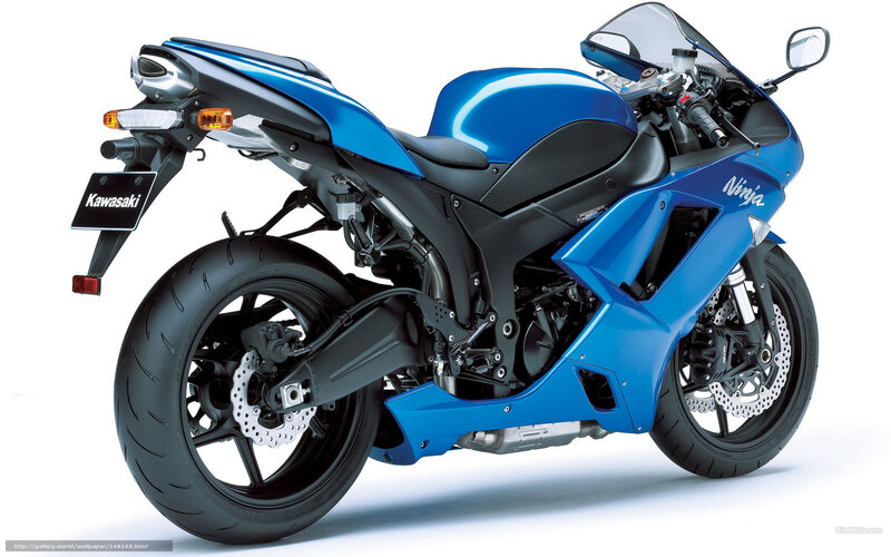 Blue Sport Motorcycle — Neutral, Photograph, Windshield, Exhaust