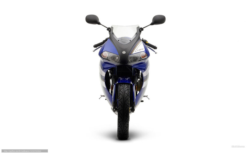 Blue Sport Motorcycle — Neutral, Photograph, Windshield, Headlights, Mirrors