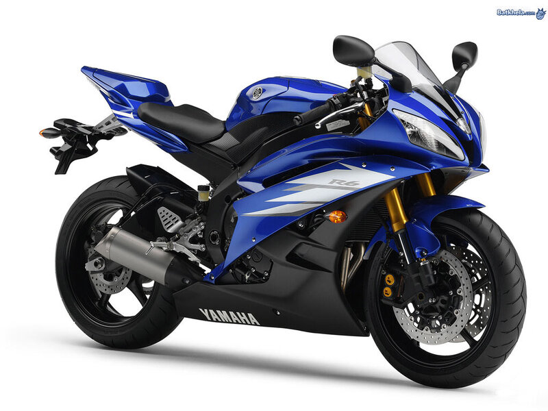 Blue Sport Motorcycle — Neutral