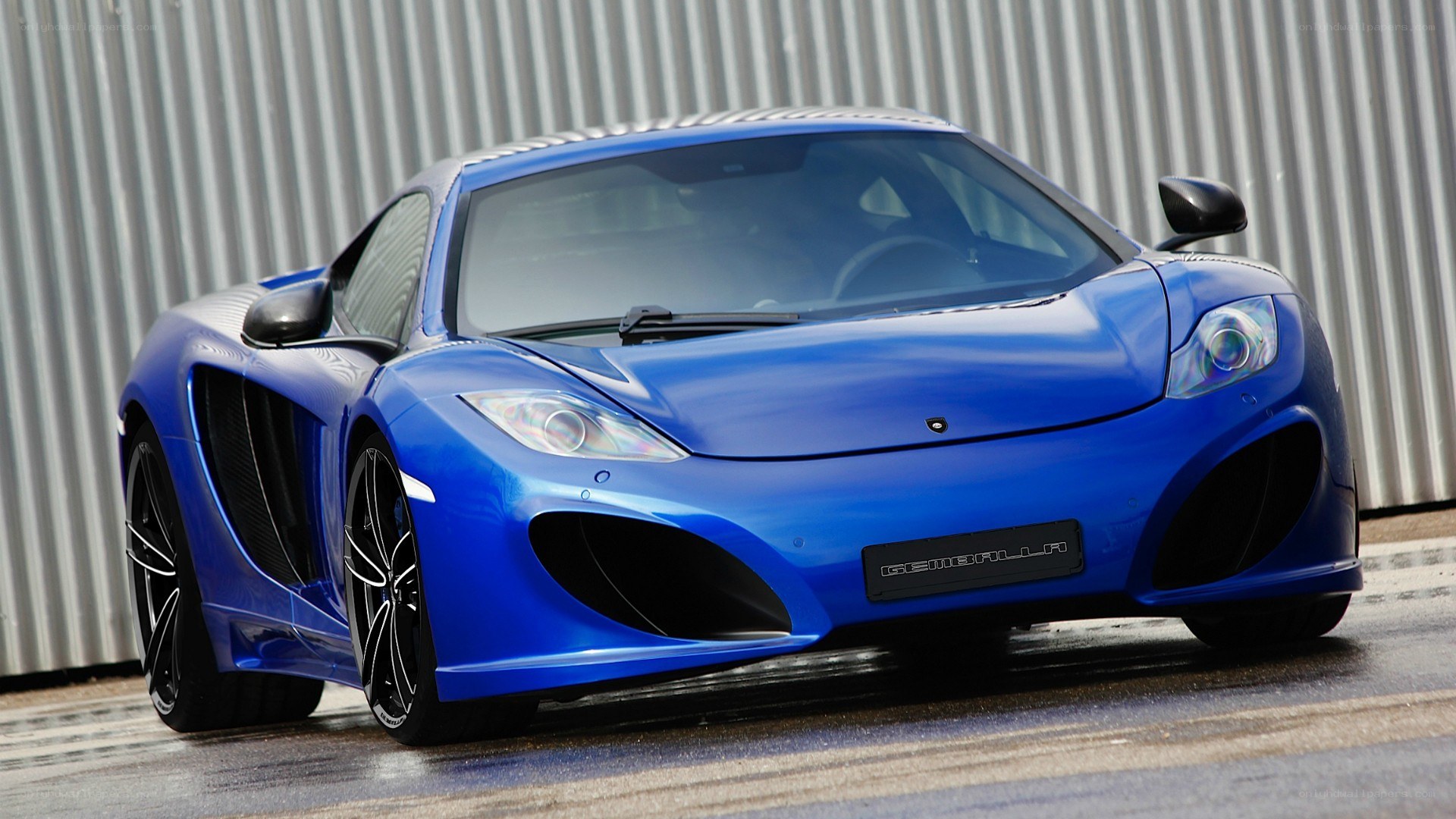 blue sports car