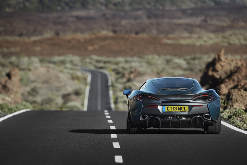Blue Sports Car — Black, Dramatic, Afternoon